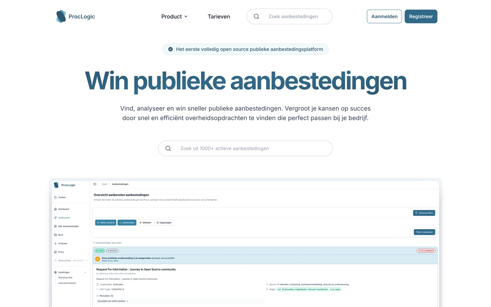 Screenshot van ProcLogic